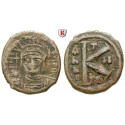 Byzanz, Justin II., Halbfollis (20 Nummi) 566-567, s-ss