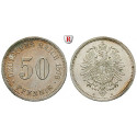 Deutsches Kaiserreich, 50 Pfennig 1876, B, f.st/st, J. 7