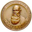 Personenmedaillen, Simons, Menno - Niederlandischer Theologe, Einseitige Bronzemedaille o.J., f.prfr.