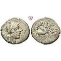 Römische Republik, M. Fannius, Denar 123 v.Chr., ss/ss+