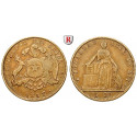 Chile, Republik, 5 Pesos 1857, 6,87 g fein, ss