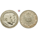 Deutsches Kaiserreich, Württemberg, Wilhelm II., 3 Mark 1911, F, vz+, J. 177b