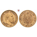 Deutsches Kaiserreich, Württemberg, Karl, 5 Mark 1877, F, ss, J. 291