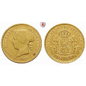 Philippinen, Isabella II., Peso 1868, 1,48 g fein, ss