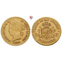 Philippinen, Isabella II., 2 Pesos 1864, 2,96 g fein, ss