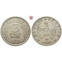 Weimarer Republik, 3 Reichsmark 1932, Kursmünze, D, ss, J. 349