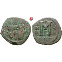 Byzanz, Justin II., Follis Jahr 8 = 572-573, ss