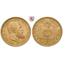 Deutsches Kaiserreich, Württemberg, Wilhelm II., 20 Mark 1905, F, vz, J. 296