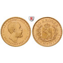 Norwegen, Oskar II., 20 Kroner 1876, 8,06 g fein, f.st