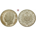 Deutsches Kaiserreich, Baden, Friedrich II., 3 Mark 1915, G, vz-st/f.st, J. 39