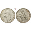 Deutsches Kaiserreich, Anhalt, Friedrich II., 3 Mark 1909, A, f.vz/vz-st, J. 23