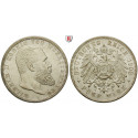 Deutsches Kaiserreich, Württemberg, Wilhelm II., 5 Mark 1908, F, f.st, J. 176