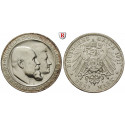 Deutsches Kaiserreich, Württemberg, Wilhelm II., 3 Mark 1911, Silberhochzeit, F, vz-st, J. 177a