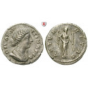 Römische Kaiserzeit, Faustina II., Frau des Marcus Aurelius, Denar 175-176, ss