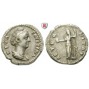 Römische Kaiserzeit, Faustina I., Frau des Antoninus Pius, Denar nach 141 n.Chr., ss