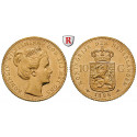 Niederlande, Königreich, Wilhelmina I., 10 Gulden 1898, 6,06 g fein, vz-st