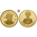 Swasiland, Sobhuza II., 100 Emalangeni 1975, 7,78 g fein, PP