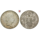 Österreich, Kaiserreich, Ferdinand I., 1/2 Taler (Gulden) 1844, ss+