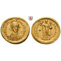 Römische Kaiserzeit, Theodosius II., Solidus 424-425, ss+