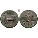 Römische Kaiserzeit, Germanicus, Dupondius 37-41 n.Chr., ss+