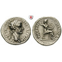 Römische Kaiserzeit, Tiberius, Denar 14-37, ss-vz