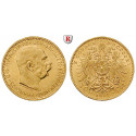 Österreich, Kaiserreich, Franz Joseph I., 10 Kronen 1911, 3,05 g fein, vz-st