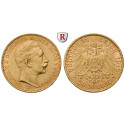 Deutsches Kaiserreich, Preussen, Wilhelm II., 20 Mark 1910, J, ss-vz/vz, J. 252