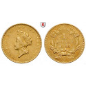 USA, Dollar 1855, 1,5 g fein, ss+