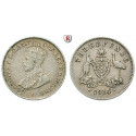 Australien, George V., 3 Pence 1914, ss+