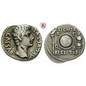 Römische Kaiserzeit, Augustus, Denar um 19 v.Chr., ss