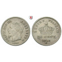 Frankreich, Napoleon III., 20 Centimes 1868, ss