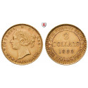 Kanada, Neufundland, Victoria, 2 Dollars 1888, 3,05 g fein, ss-vz