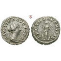 Römische Kaiserzeit, Faustina II., Frau des Marcus Aurelius, Denar 161-176, ss
