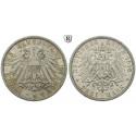 Deutsches Kaiserreich, Lübeck, 3 Mark 1910, A, f.vz, J. 82
