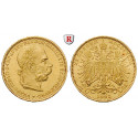 Österreich, Kaiserreich, Franz Joseph I., 20 Kronen 1893, 6,09 g fein, vz/vz-st