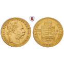 Ungarn, Franz Joseph I., 8 Forint 1891, 5,81 g fein, ss+