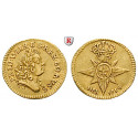 Brandenburg-Preussen, Königreich Preussen, Friedrich Wilhelm I., 1/4 Dukat 1714, ss-vz