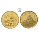 China, Volksrepublik, 10 Yuan 1990, 1,0 g fein, PP
