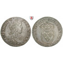 Frankreich, Louis XIV., 1/2 Ecu à la mèche longue 1651, vz+