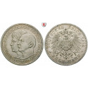 Deutsches Kaiserreich, Anhalt, Friedrich II., 5 Mark 1914, Silberhochzeit, A, ss-vz/vz, J. 25