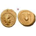 Römische Republik, Caius Iulius Caesar, Aureus 46 v.Chr., ss-vz