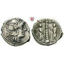 Römische Republik, C. Minucius Augurinus, Denar 134 v.Chr., ss