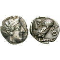Attika, Athen, Tetradrachme 2. Hälfte 5. Jh. v.Chr., ss+