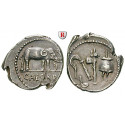 Römische Republik, Caius Iulius Caesar, Denar 49-48 v.Chr., f.vz
