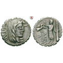 Römische Republik, A. Postumius, Denar, serratus 81 v.Chr., f.vz