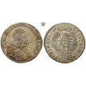 Sachsen, Albertinische Linie, Friedrich August I., 2/3 Taler 1696, vz-st