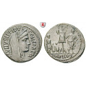 Römische Republik, L. Aemilius Lepidus Paullus, Denar 62 v.Chr., vz/ss-vz