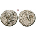 Römische Republik, Q. Fabius Maximus, Denar 127 v.Chr., ss+