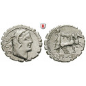 Römische Republik, L. Procilius, Denar, serratus 80 v.Chr., ss-vz