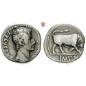 Römische Kaiserzeit, Augustus, Denar 15-13 v.Chr., ss+